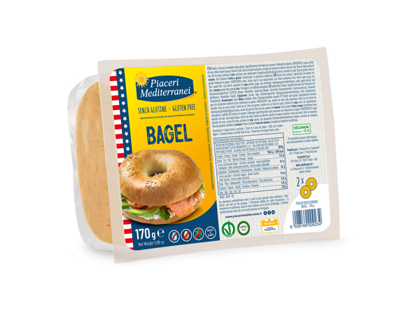 Ψωμάκι bagel χωρίς γλουτένη piaceri mediterranei 170gr